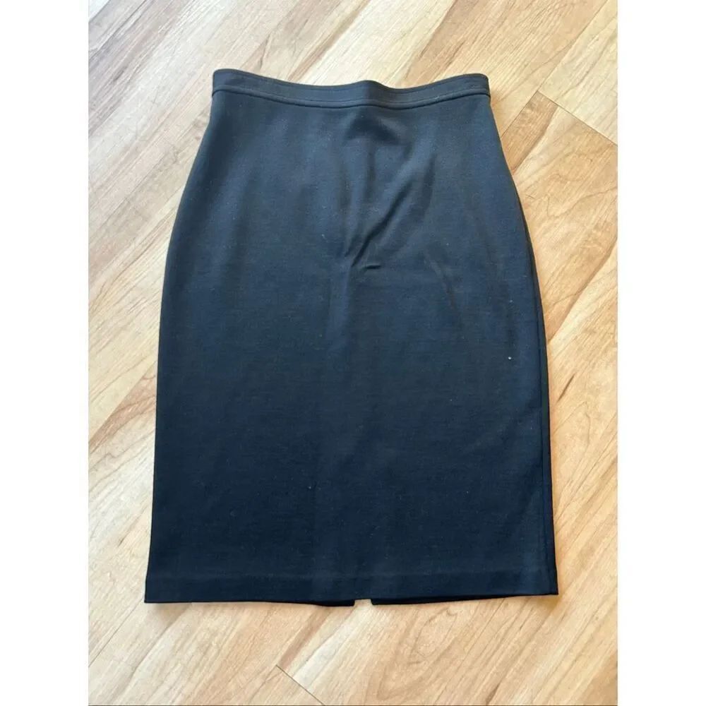 St. John Caviar Black Pencil Skirt